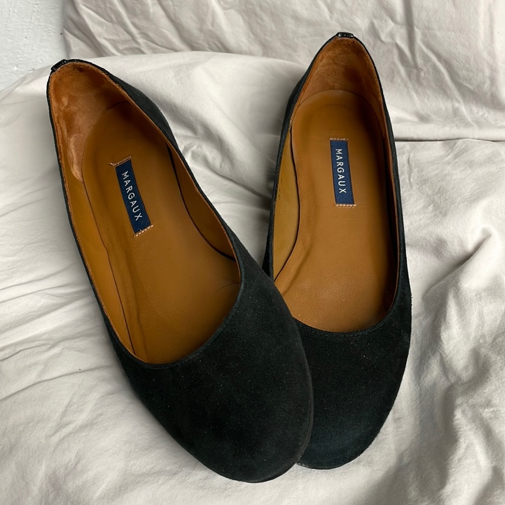 Margaux Ballerina Flats *The Classic* Black Suede- 37 / Medium